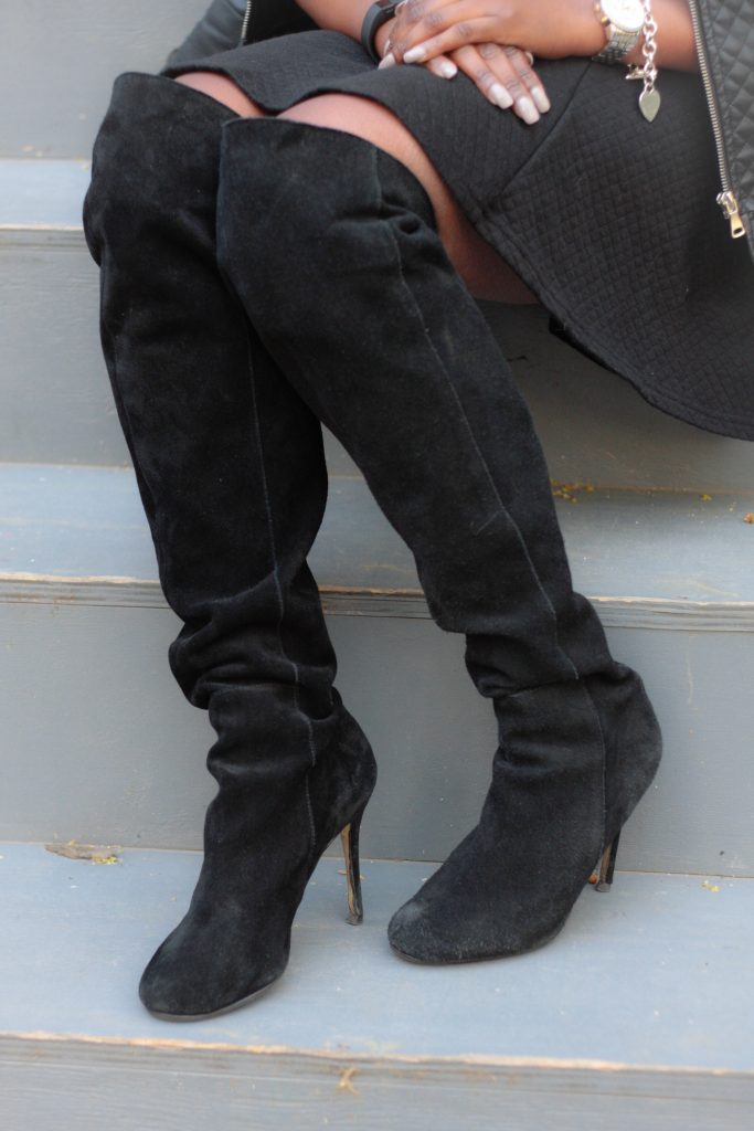 black OTK boots detail spring 2016 style