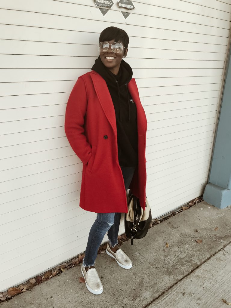 jcrew red coat Cocoa Butter Diaries San Francisco SF Bay Area fashion style blog blogger 