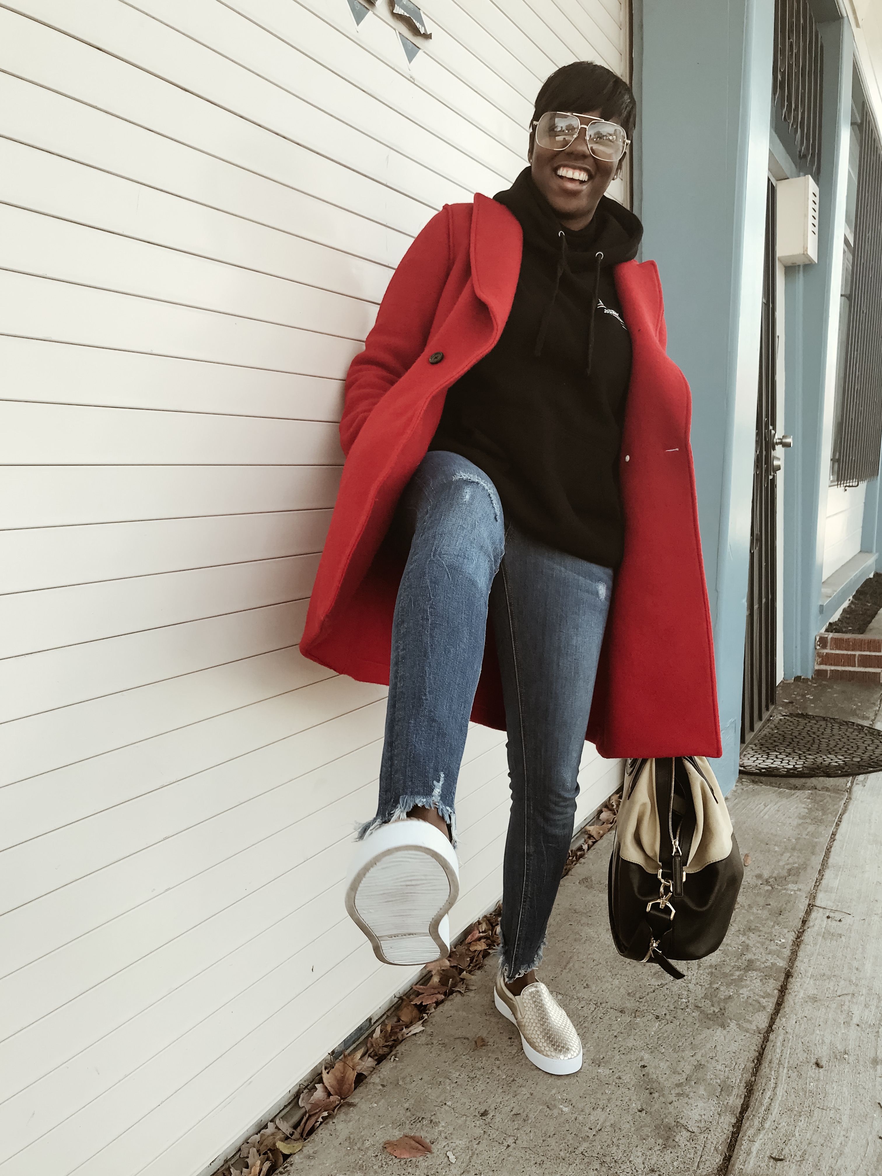 Jcrew Red Coat Cocoa Butter Diaries San Francisco SF Bay Area Fashion Style Blog Blogger